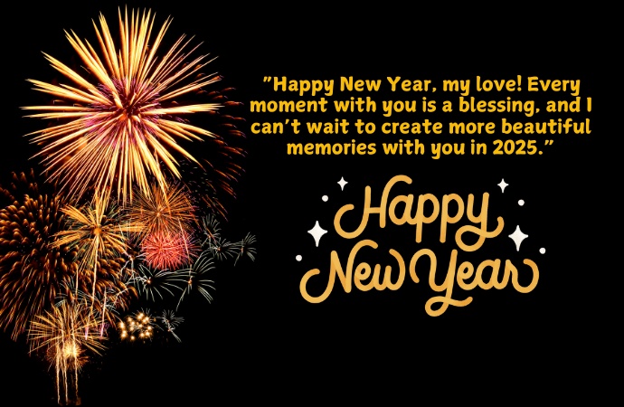 90+ Romantic Happy New Year Wishes Message For Your Love 2025