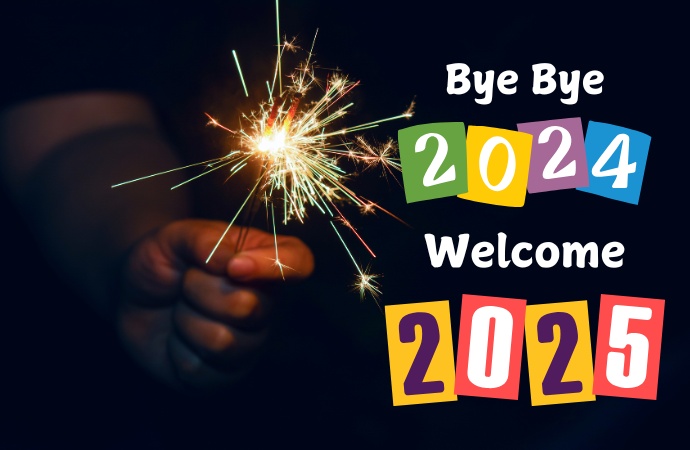 Bye Bye 2024 Welcome 2025 Happy New Year Images