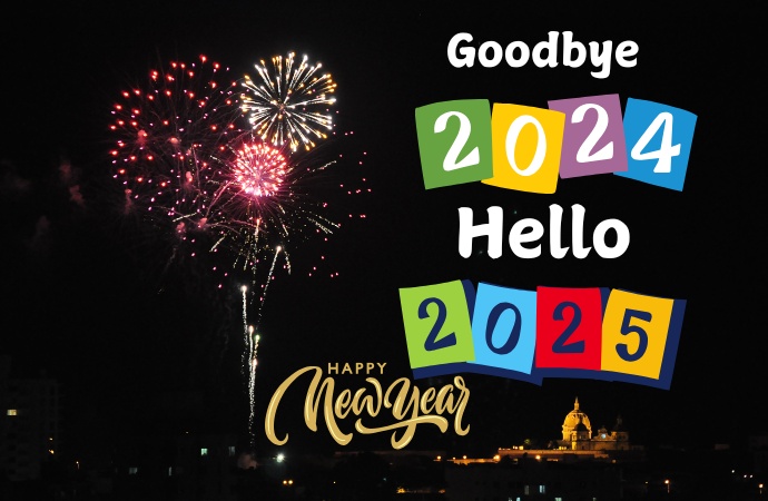 Goodbye 2024 Hello 2025 Happy New Year