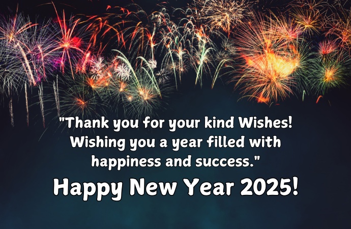 Happy New Year 2025 Reply Wishes