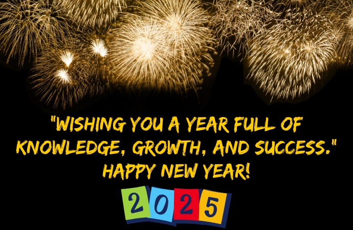 Happy New Year 2025 Wishes Messages & Images For Students