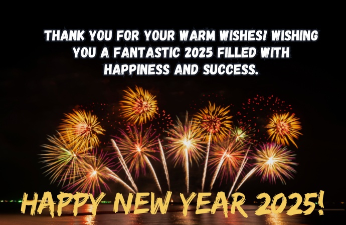 Happy New Year Reply Messages For Wishes 2025