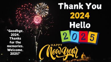 Happy New Year 2025 Goodbye 2024 Hello 2025